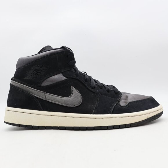 Nike Air Jordan 1 Mid Nylon Black Grey AnthraciteMen's 10.5 Sneaker 852542-012